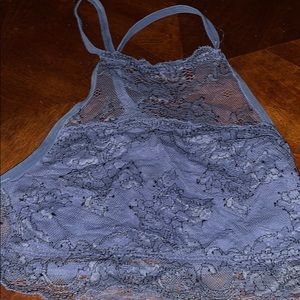 blue bralette